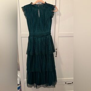 Julia Jordan Womens Tiered Keyhole Maxi Dress